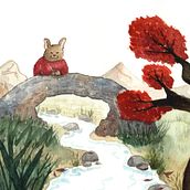 Mi Proyecto del curso: Ilustración en acuarela con influencia japonesa. Traditional illustration, and Watercolor Painting project by lau_pecchi - 09.17.2020