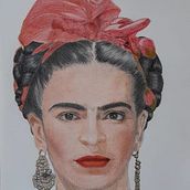Mi Proyecto del curso:  Retrato realista con lápices de colores Frida Kalo. Architecture project by Ricardo Riveros - 09.18.2020