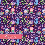 My project in Illustrated Pattern Design course. Digital Drawing, Traditional illustration, Painting, and Pattern Design project by anahines - 09.25.2020