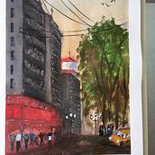 My project in Urban Landscapes in Watercolor course. Un progetto di Street Art di fryskeskiepke - 18.09.2020
