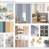 Moodboard Serenity Ein Projekt aus dem Bereich Dekoration von Innenräumen, Design, Innenarchitektur und Innendesign von Roxy Leila - 18.09.2020