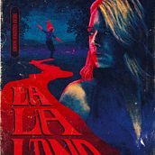 La La Land in 80s horror paperback style in Lowbrow Illustration: Go Back to the Past in Style course. Een project van Digitale illustratie, Digitale belettering, Film, video en televisie, Grafisch ontwerp, Traditionele illustratie y Posterontwerp van Roland - 18.09.2020