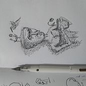 [Meu projeto do curso: A arte de desenhar: transforme seus rabiscos em arte. Ilustração tradicional projeto de Bruno Kehl - 18.09.2020
