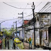 Mi Proyecto del curso: Paisajes urbanos en acuarela. Arte urbana, Criatividade, Desenho, Paisagismo, Pintura, e Pintura em aquarela projeto de Palola - 29.10.2020