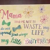 My project in Watercolor Paint Brush Calligraphy for Beginners course.  project by Jenny Peng - 09.19.2020