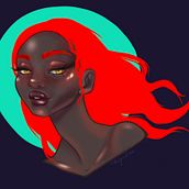 Girl on Fire Ein Projekt aus dem Bereich Design von Figuren, Digitale Illustration, Digitale Malerei und Traditionelle Illustration von Tina Milford - 13.09.2020