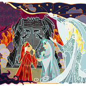 Dante's Divine Comedy. Digital Illustration project by Vittoria Mariano - 09.19.2015
