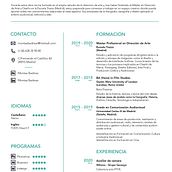 Curriculum Vitae . Film, Video, TV, Art Direction, and Graphic Design project by Montse Bedmar - 09.21.2020