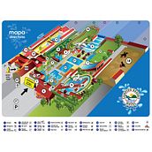 Mapa para Parque Acuático - Camping Resort 2019. Graphic Design, and Digital Illustration project by Carlos Arturo Sellhorn Fuentes - 02.26.2019