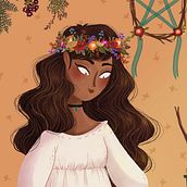 Litha. Un progetto di Disegno digitale, Character design, Illustrazione tradizionale e Illustrazione digitale di Laura Garcia Morris - 27.06.2020