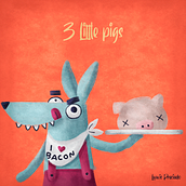 3 Little Pigs and the wolf. Concept Art, Creating with Kids, Traditional illustration, Digital Illustration, and Children's Illustration project by Luis Preciado - 09.22.2020