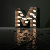 Lettering 3D: modelado y texturizado con Cinema 4D. 3D, and 3D Lettering project by Diego Orge - 12.15.2017