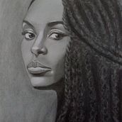 Mi Proyecto del curso: Retrato realista con lápiz de grafito retrato africano. Fine Arts project by George Ruiz gil - 01.18.2021