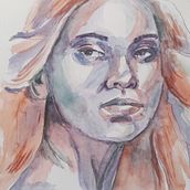 Girl, Portrait, Watercolor. Watercolor Painting project by Daniel Schennach - 09.23.2020