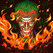 Meu projeto do curso: Ilustração vetorial: mais volume e rock and roll  (JOKER - Fire Rises) . Un progetto di Illustrazione tradizionale e Illustrazione vettoriale di Renato Rique - 22.09.2020