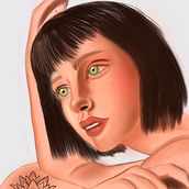 Mi Proyecto del curso: Retratos digitales de fantasía con Photoshop. Traditional illustration project by Sara Otero - 09.23.2020