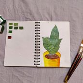 Snake Plant Painting. Acr, and lic Painting project by Pree - 09.23.2020