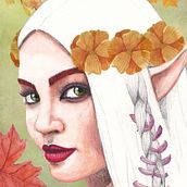 Elfa otoñal. Fine Arts, and Watercolor Painting project by Laura MG - 09.23.2020