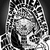 My project in Hand-Drawn Typographic Portrait course. T, pograph, and Design project by Susanne Jansen - 09.25.2020