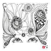 Soñando, tinta sobre papel. Ink Illustration project by Andrea Rincon - 09.24.2019