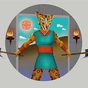 Tigrillo inca. Character Design, Traditional illustration, Digital Illustration, Children's Illustration, and Vector Illustration project by Nicolás Chamorro - 09.24.2020