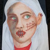 The Handmaids Tale watercolor portrait . Fine Arts project by Giulia Pantuzzo - 09.26.2020