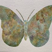 Mariposa en mi universo . Watercolor Painting project by smanterolad - 09.25.2020
