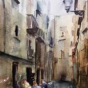 Mi Proyecto del curso: Paisajes urbanos en acuarela. Un projet de Art urbain de Angez - 26.09.2020