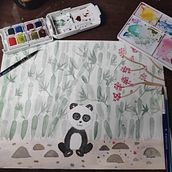 Meu projeto do curso: Ilustração em aquarela com influência japonesa. Watercolor Painting project by Ana Paula Haas - 09.27.2020