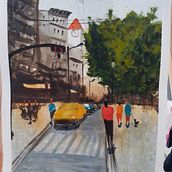 URBAN LANDSCAPES IN WATERCOLOR . Creativitate de cristinapompieru - 09.27.2020