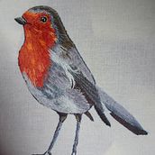 Mi Proyecto del curso: Pintar con hilo: técnicas de ilustración textil. Un proyecto de Artesanía y Bordado de Genesis Urbano - 27.09.2020