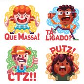 Sticker pack ‘De Boa’ para Facebook. Un proyecto de Ilustración tradicional de Raul Aguiar - 27.09.2020