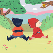 Mi Proyecto del curso: Ilustración digital para cuentos infantiles "Caperucita y el Lobo". Un proyecto de Ilustración tradicional e Ilustración infantil de Sole Rodriguez - 28.09.2020