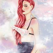 Unicorn girl: Retrato digital no Photoshop com um toque de fantasia. Digital Illustration project by cristiane ferreira - 09.28.2020
