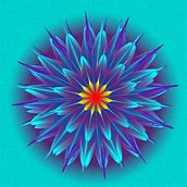 Ilustración Diseño Flor Azul. Design, Graphic Design, and Digital Illustration project by Sonia González - 04.27.2020