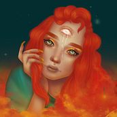 Mi Proyecto del curso: Retratos digitales de fantasía con Photoshop. Traditional illustration project by Leydi Citelly López - 09.28.2020