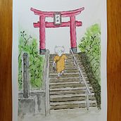 Meu projeto do curso: Ilustração em aquarela com influência japonesa. Un proyecto de Bellas Artes de contato_488831 - 28.09.2020