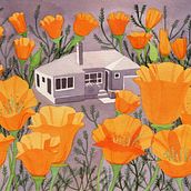 Poppy house. Watercolor Painting project by J B - 09.28.2020