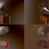 Gramófono. Un progetto di 3D, Progettazione 3D e Modellazione 3D di Andres Fernandez Santiago - 29.09.2020