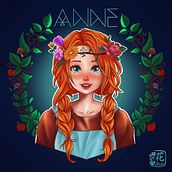 Anne con E. Ilustração tradicional projeto de Flor de María Isabel Loc Rubio - 29.09.2020