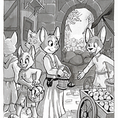 Proyecto de entintado: Mercado de Gatos. Ilustração com tinta projeto de Paco Briseño - 29.09.2020