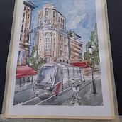 Mi Proyecto del curso: Dibujo arquitectónico con acuarela y tinta. Architecture, and Digital Architecture project by Joaquin Barriga Lorente - 11.11.2020
