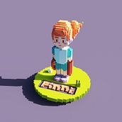 Pinny Amiibo for 3D Print. 2D Animation, 3D, and Game Development project by Nabi Hamdi Mortan - 01.27.2019