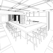 Mi Proyecto del curso: Diseño de interiores para restaurantes. Interior Architecture project by johanna_sang - 12.23.2020
