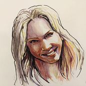 My project in  Watercolor Portrait Sketchbook course. Programming project by Lola Grin - 09.30.2020