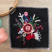 Mi Proyecto del curso: Técnicas avanzadas de bordado: puntadas y composiciones con volumen. Embroider project by ady.mullano - 09.30.2020