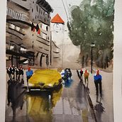 Mi Proyecto del curso: Paisajes urbanos en acuarela. Arte urbana projeto de username_1746535572_454893 - 30.09.2020