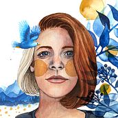 Mein Kursprojekt: Illustriertes Porträt mit Aquarell.  project by Claudi Hu - 09.30.2020
