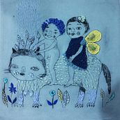 Grabado-bordado "Maternar". Embroider project by Caro Messing - 10.01.2020