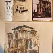 My project in Architectural Sketching with Watercolor and Ink course. Un projet de Esquisse  de Colin South - 11.10.2020
